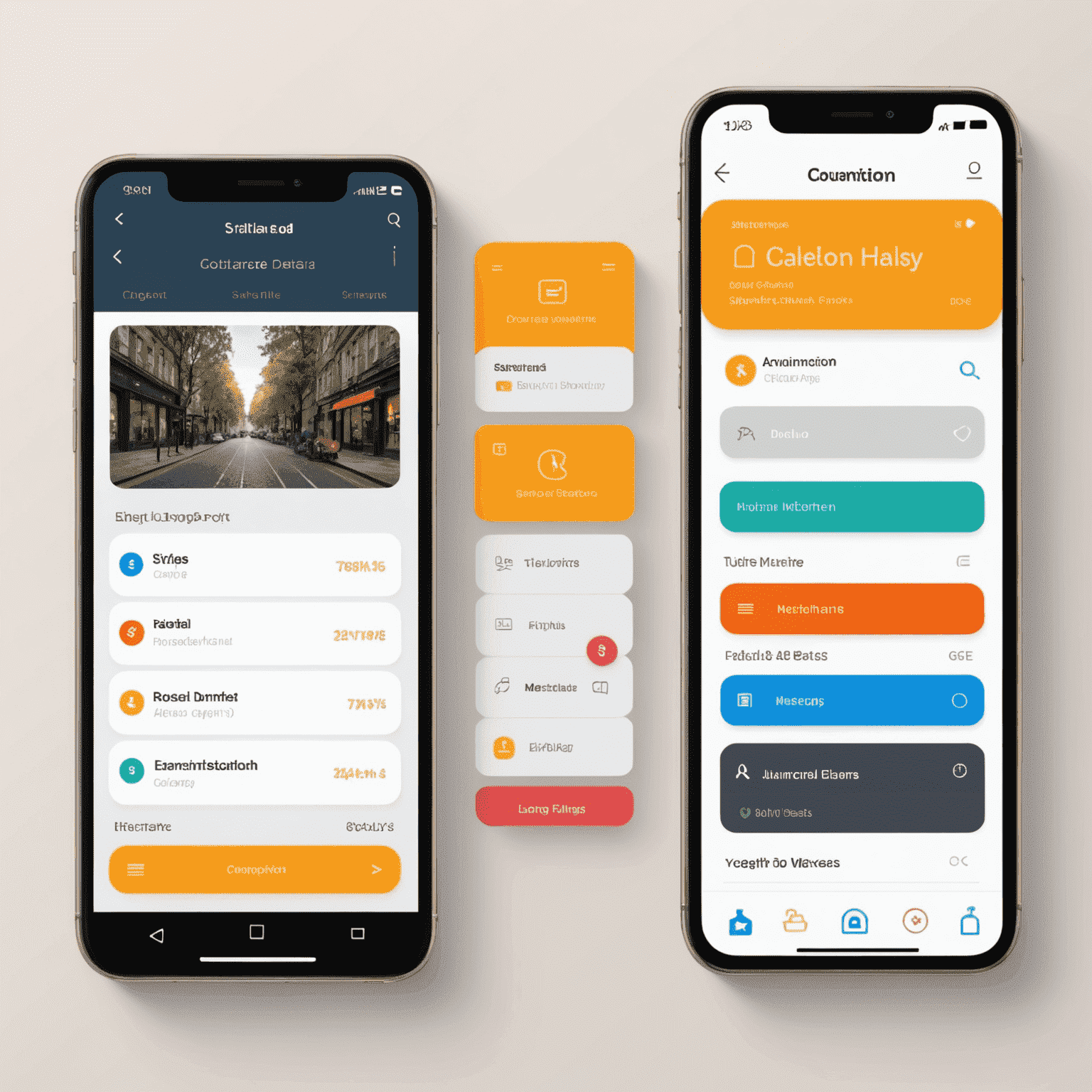 لقطة شاشة لواجهة تطبيق هاتف محمول تظهر خيارات تخصيص متقدمة، مع عناصر تصميم قابلة للتعديل وألوان مختلفة